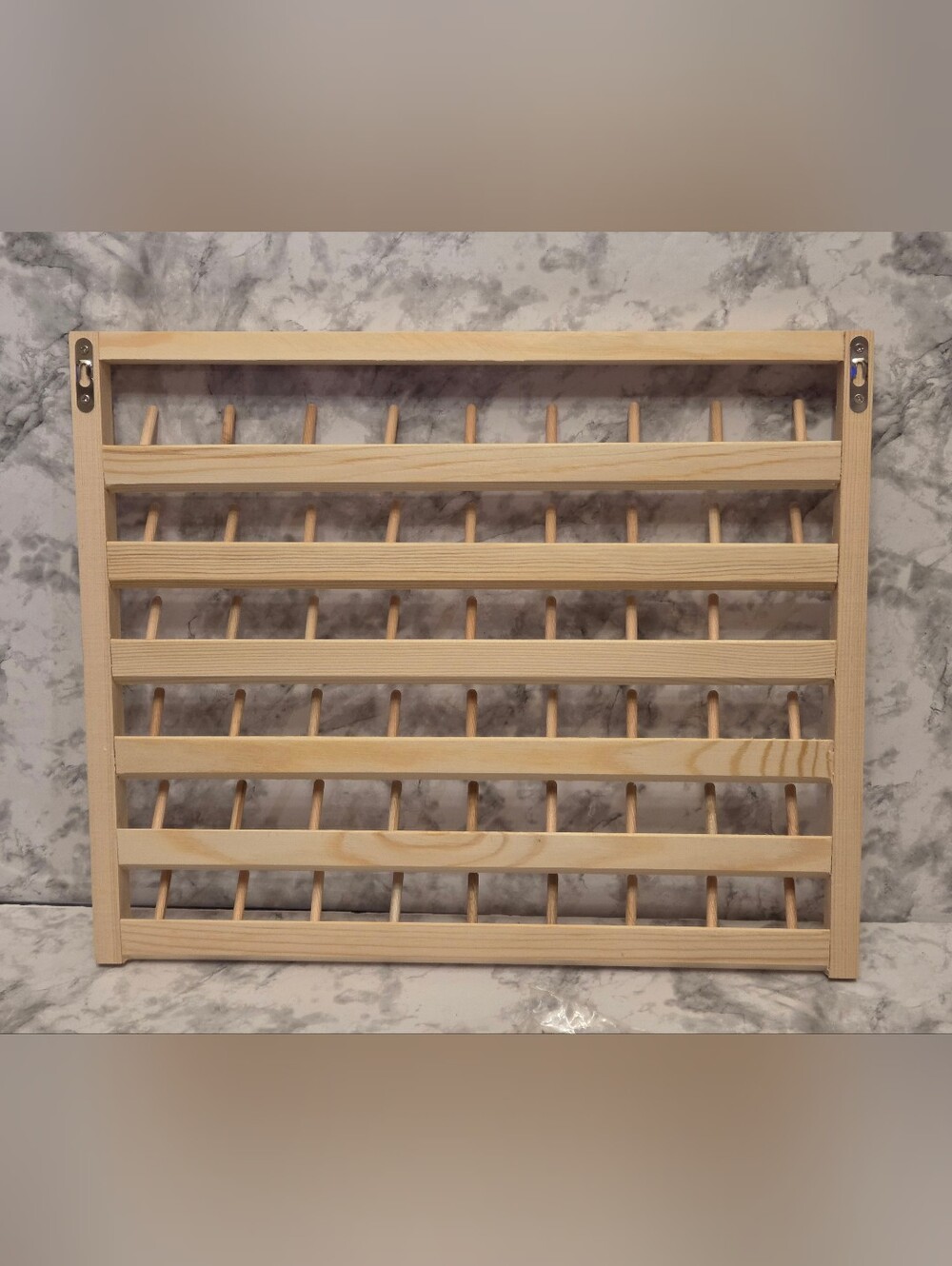 54 Spools Wooden Thread Wall Holder Sewing and Embroidery Thread Rack - Picture 6 of 8